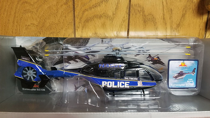 Baltimore Police Foxtrot Helicopter Scale Model
